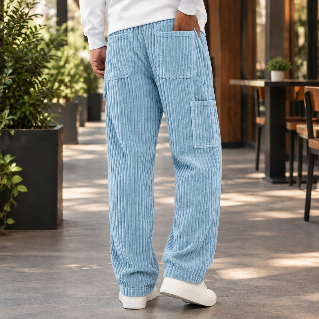 Vaughn-Grey Relaxed Pants - Blue