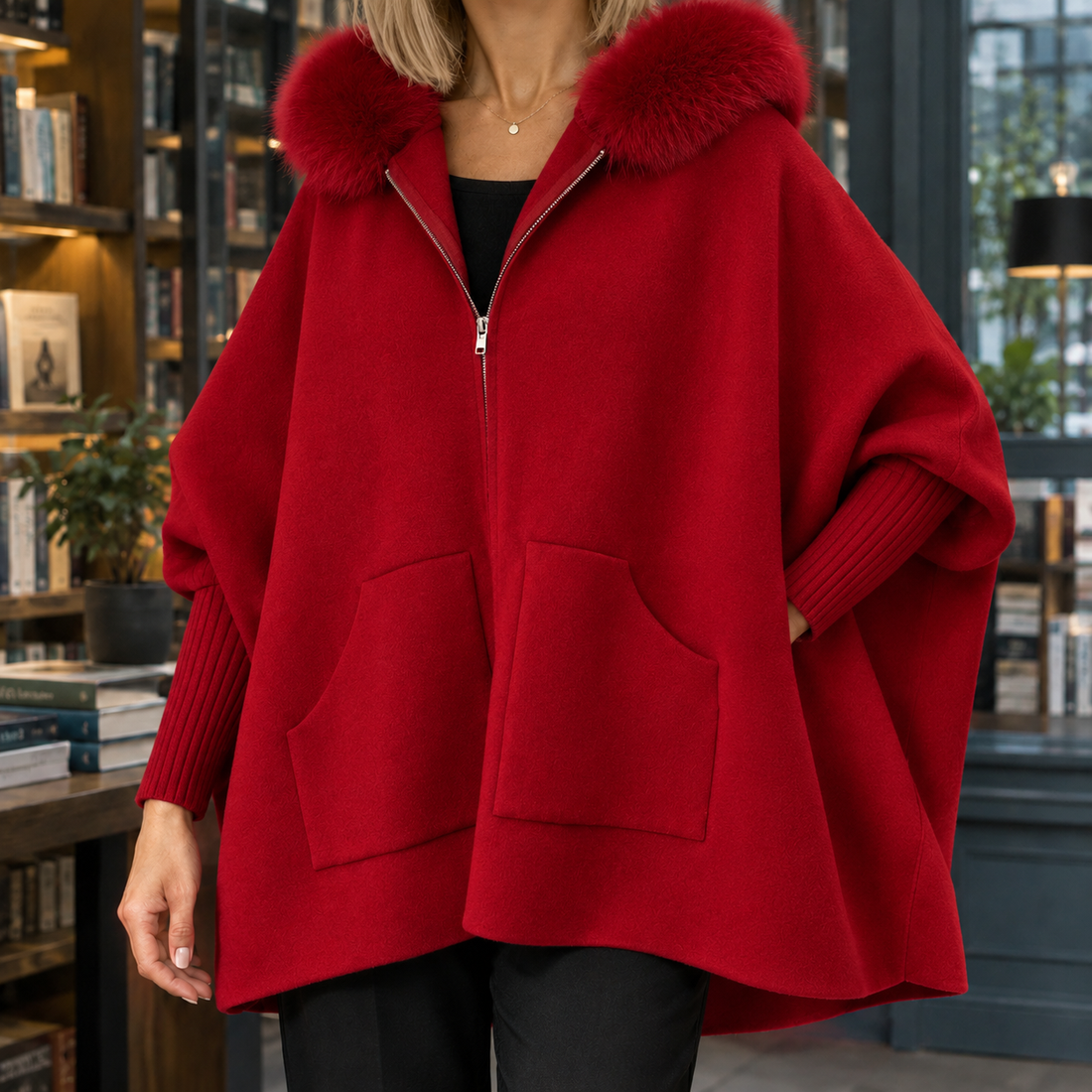 Tallulah-Marie Hooded Jacket - Red
