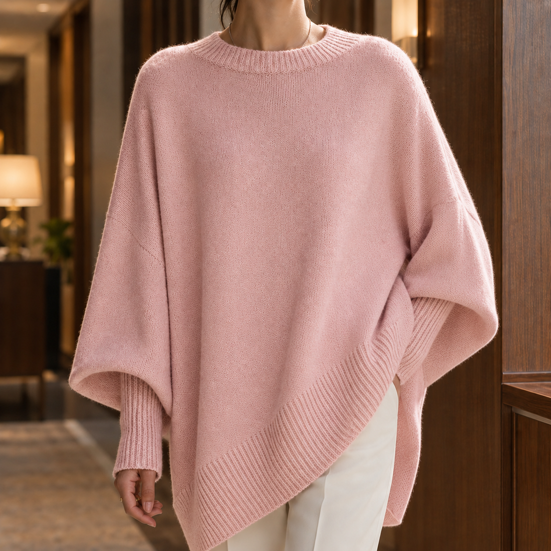 Eloise-Jade Oversized Sweater - Pink