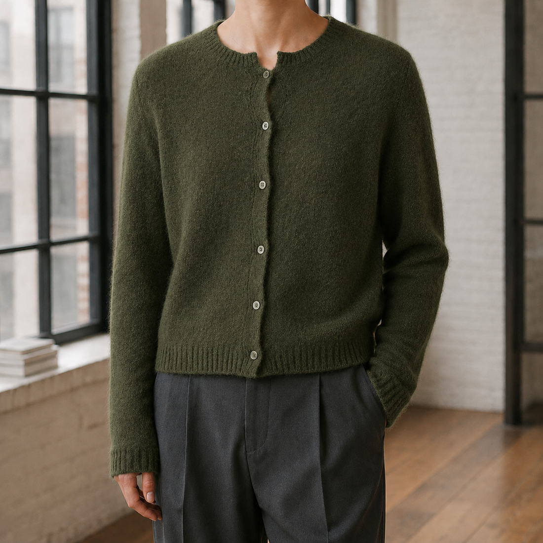Jasper Silk Cashmere Sweater - Deep Green
