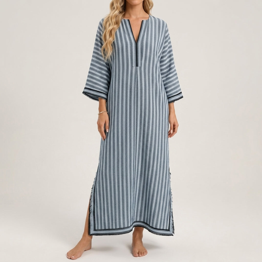 Striped Blue