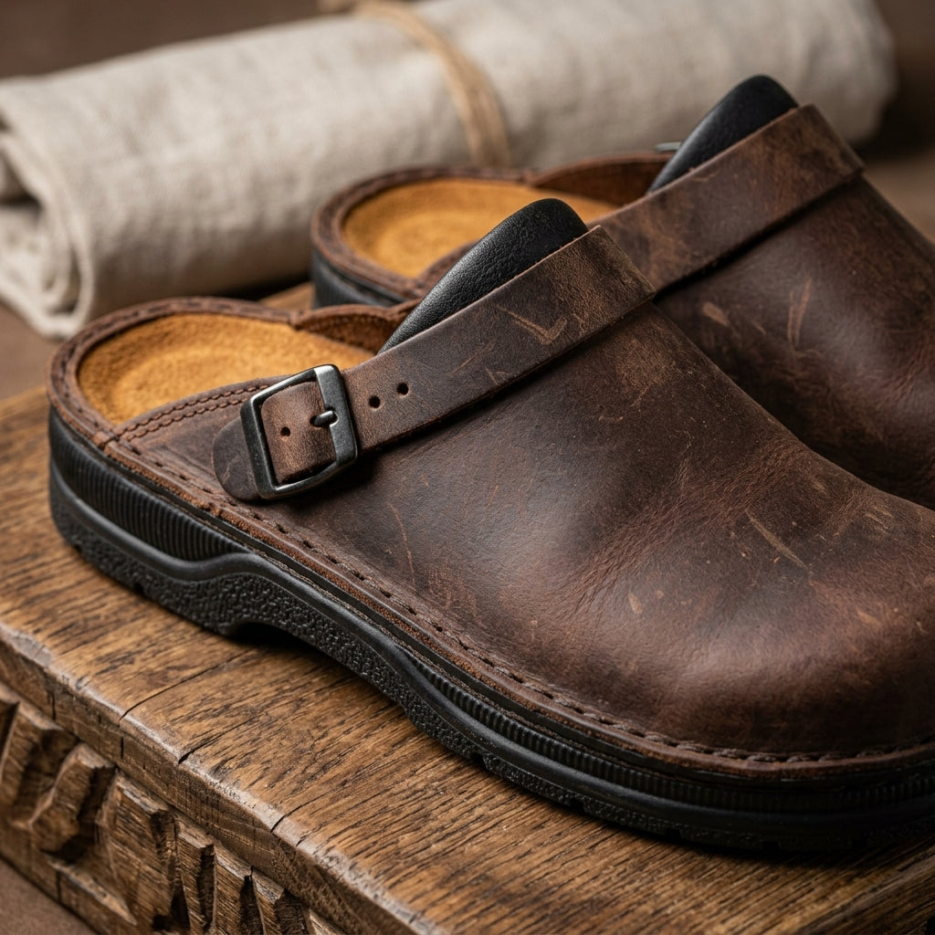 Merano Leather Clogs