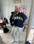 Navy with White Letters