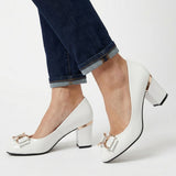 Crete Block Heel Pumps