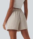 Ainsley High Waisted Linen Shorts