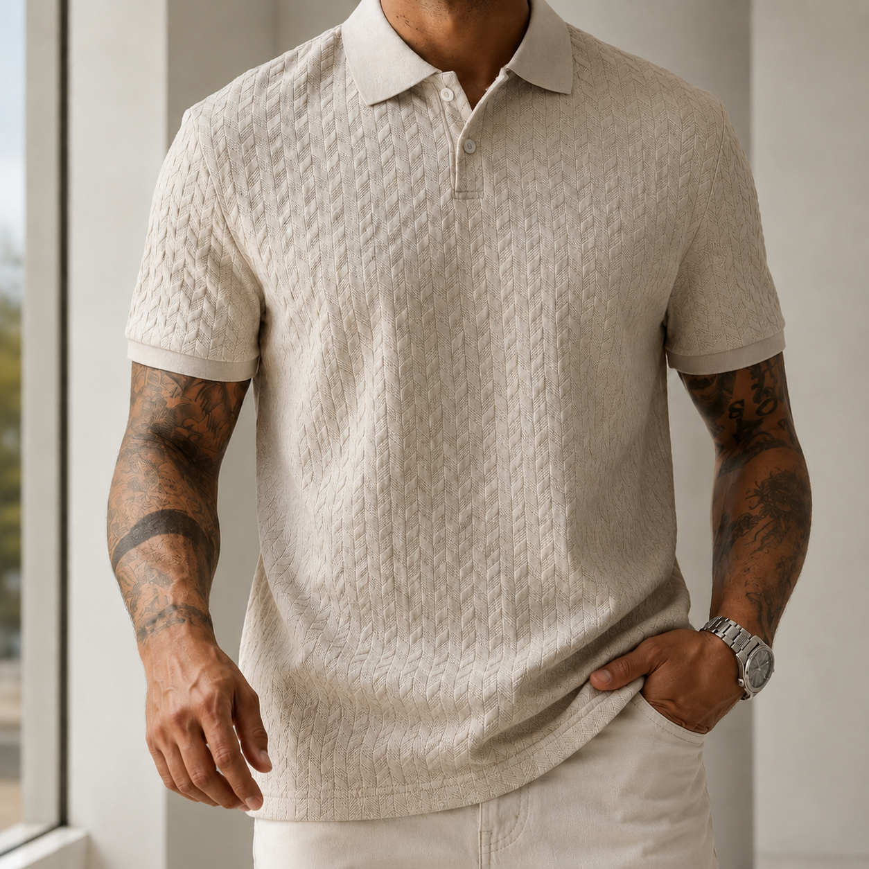 Ainsley Textured Polo
