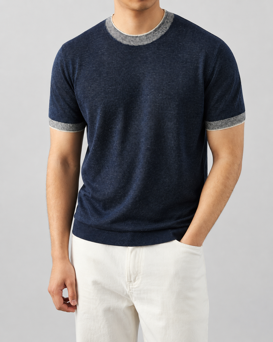 Beaufort Contrast Knit Tee