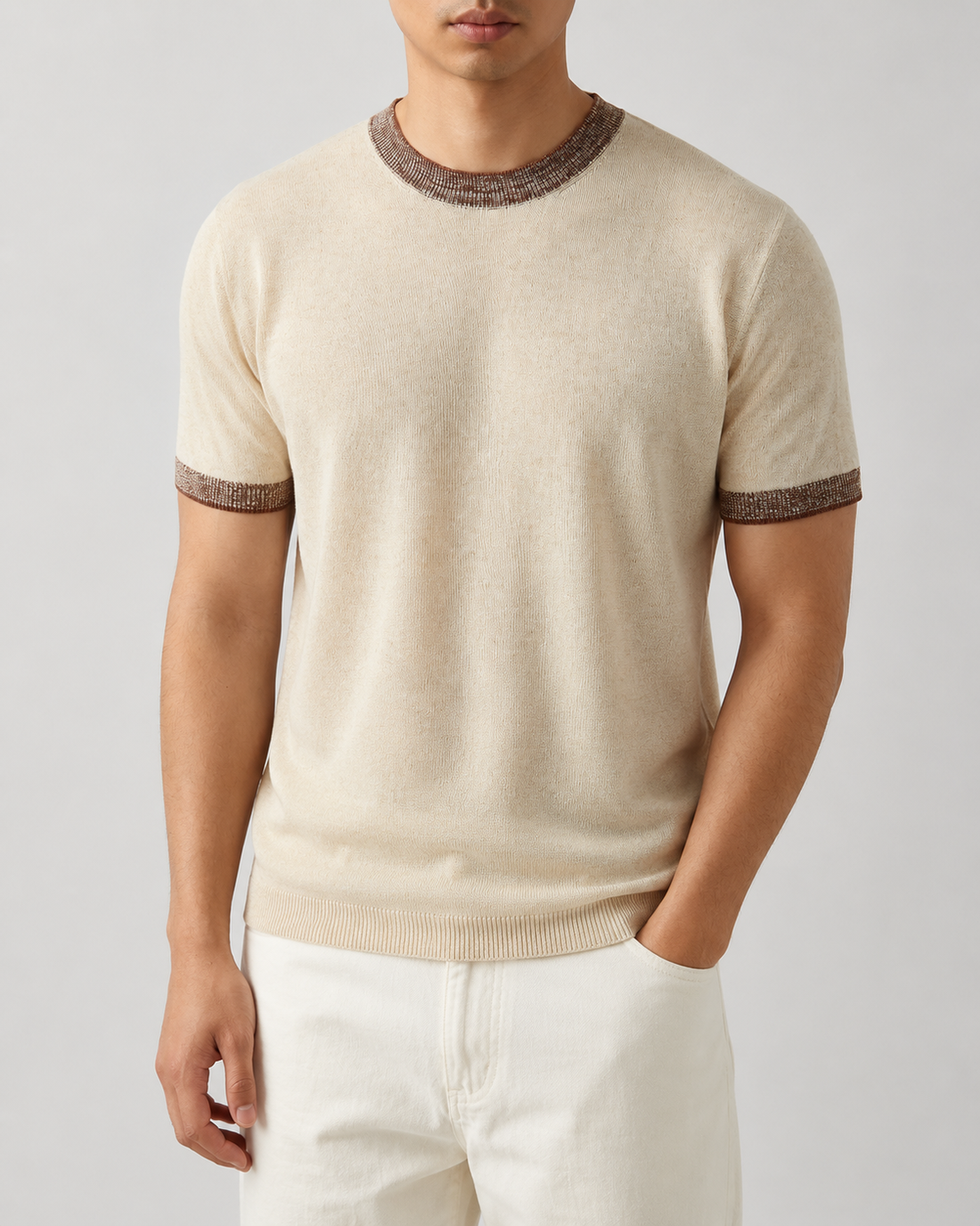 Beaufort Contrast Knit Tee