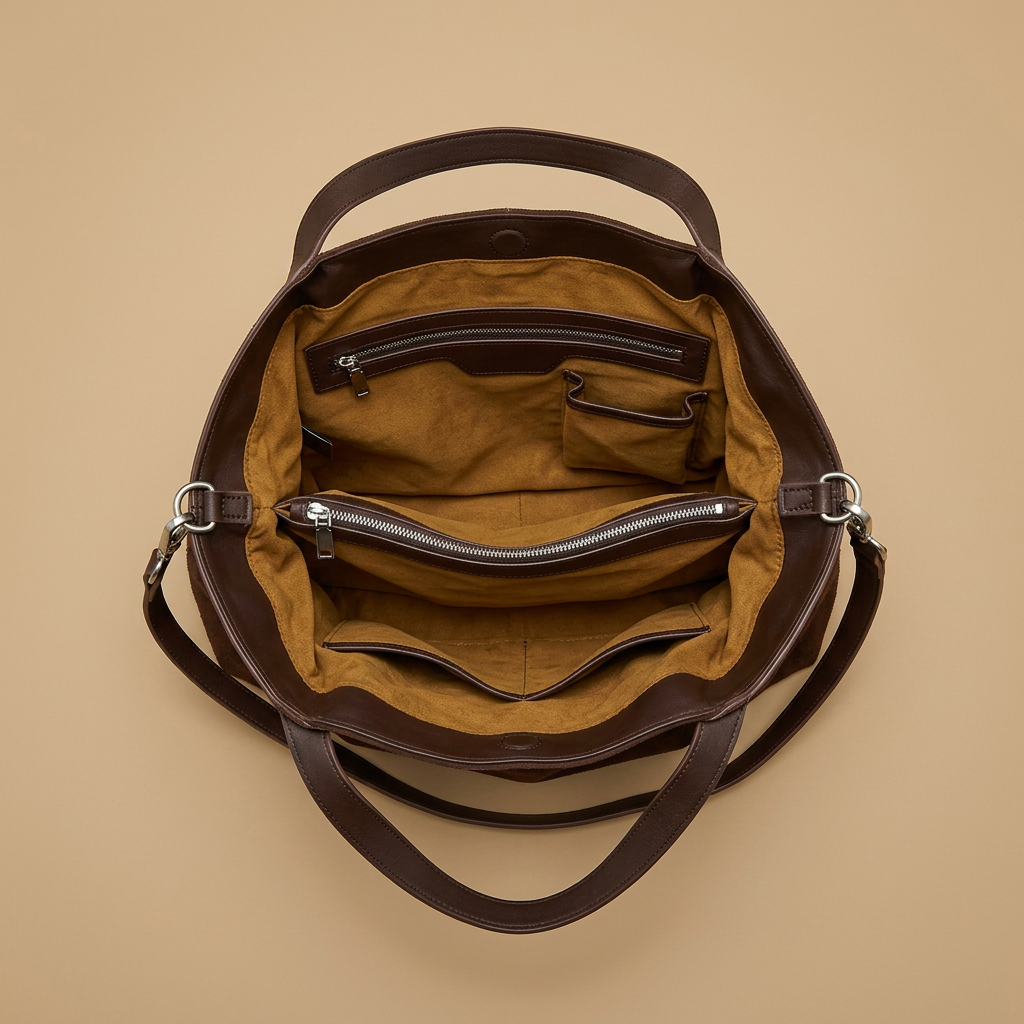 Valloraine Suede Triangle Tote