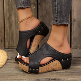 Alessia Stud Wedge Sandals