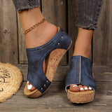 Alessia Stud Wedge Sandals