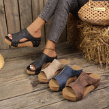 Alessia Stud Wedge Sandals
