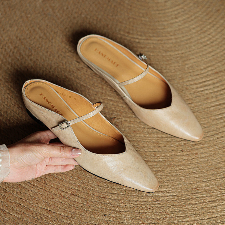 Evora Leather Mules