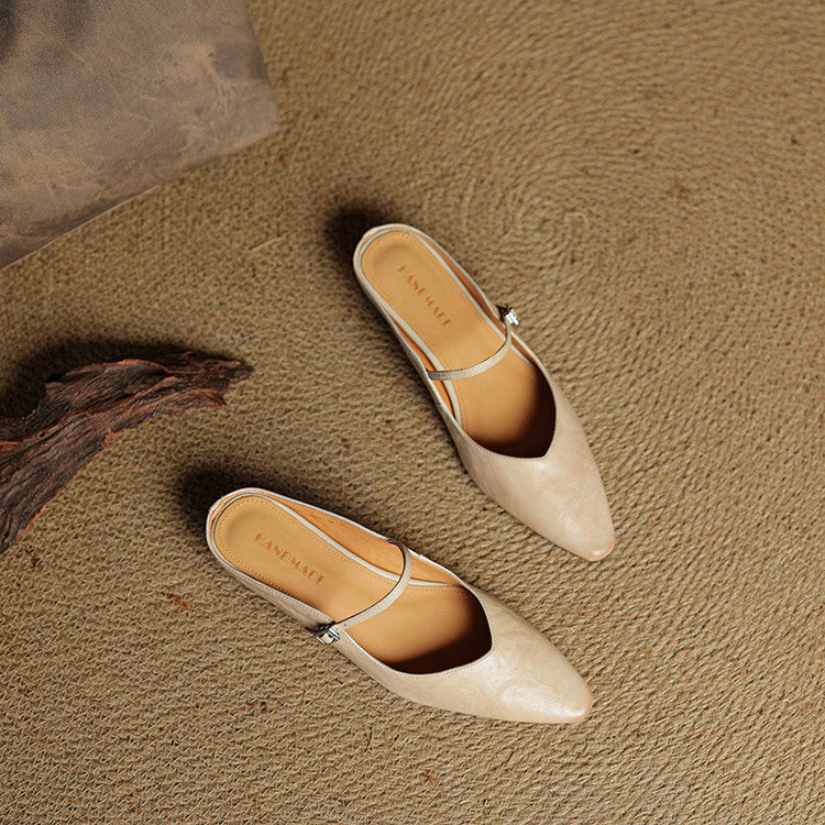 Evora Leather Mules