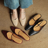 Evora Leather Mules