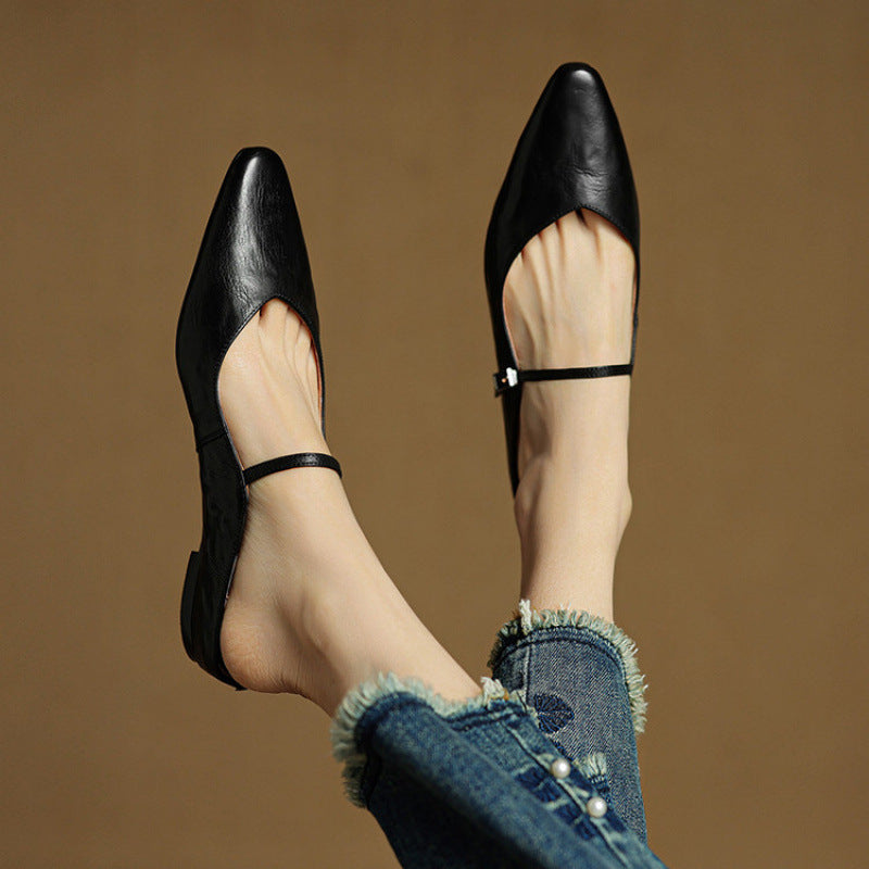 Evora Leather Mules