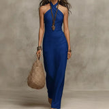 Marisol Halter Linen Dress