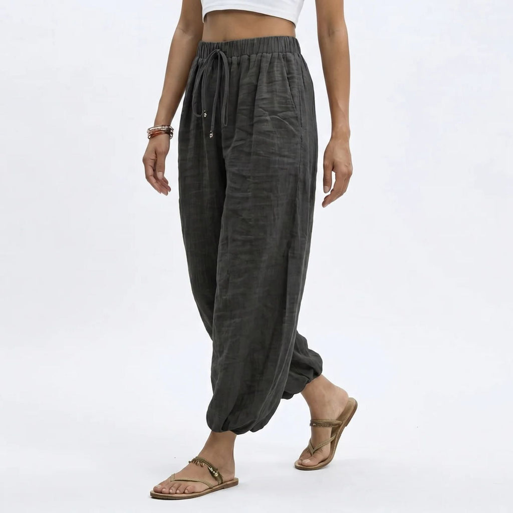 Elara Linen-Blend Wide-Leg Pants