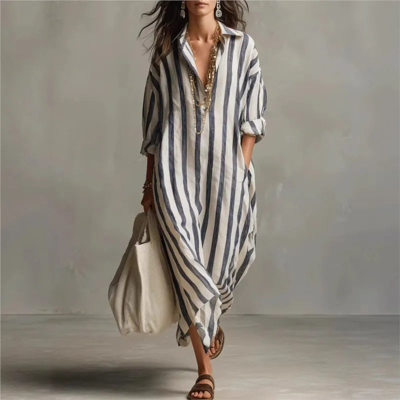 Arabella Striped Maxi Dress