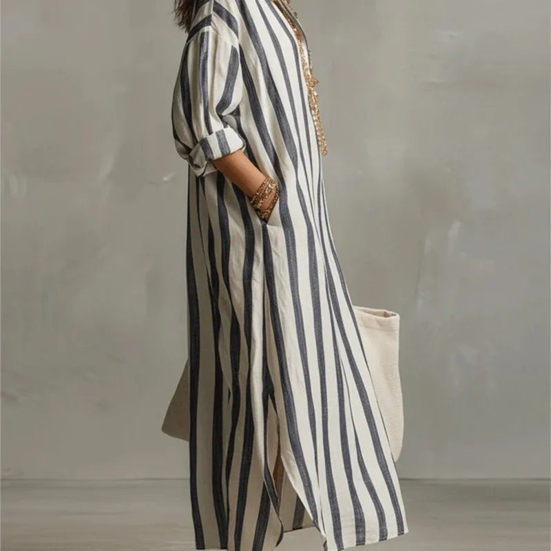 Arabella Striped Maxi Dress