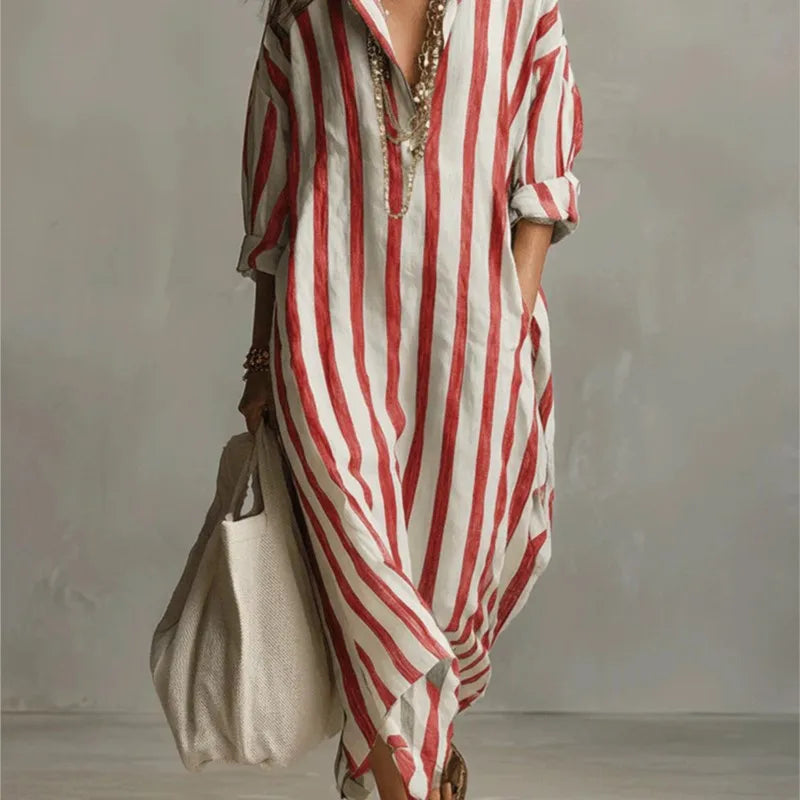 Arabella Striped Maxi Dress
