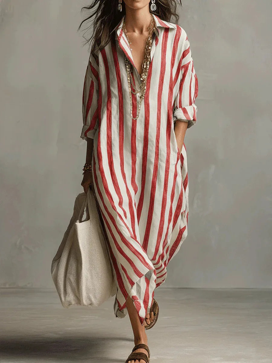 Arabella Striped Maxi Dress