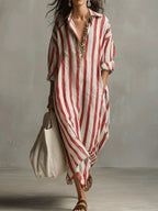 Arabella Striped Maxi Dress