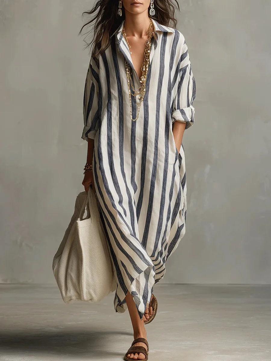 Arabella Striped Maxi Dress