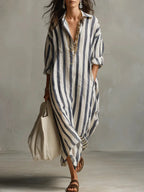 Arabella Striped Maxi Dress