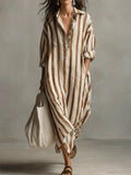 Arabella Striped Maxi Dress