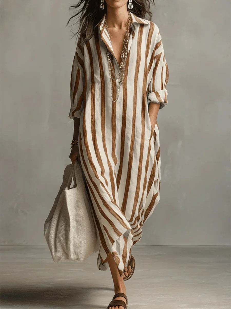 Arabella Striped Maxi Dress