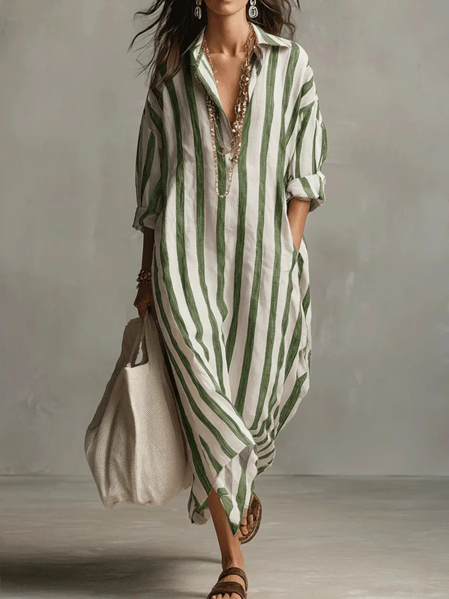Arabella Striped Maxi Dress
