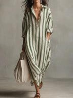 Arabella Striped Maxi Dress