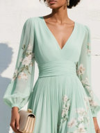 Adeline Chiffon Floral Midi Dress