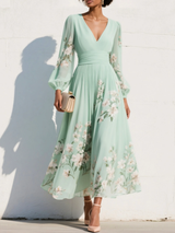 Adeline Chiffon Floral Midi Dress