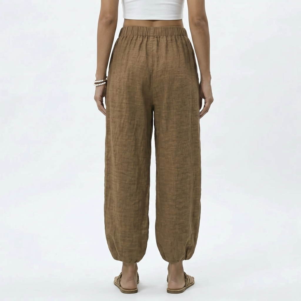 Elara Linen-Blend Wide-Leg Pants