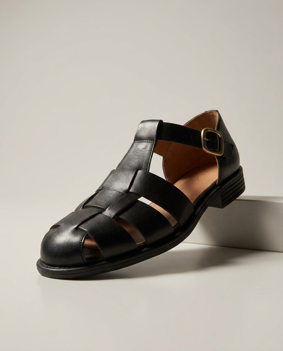 Verona Woven T-Strap Sandals
