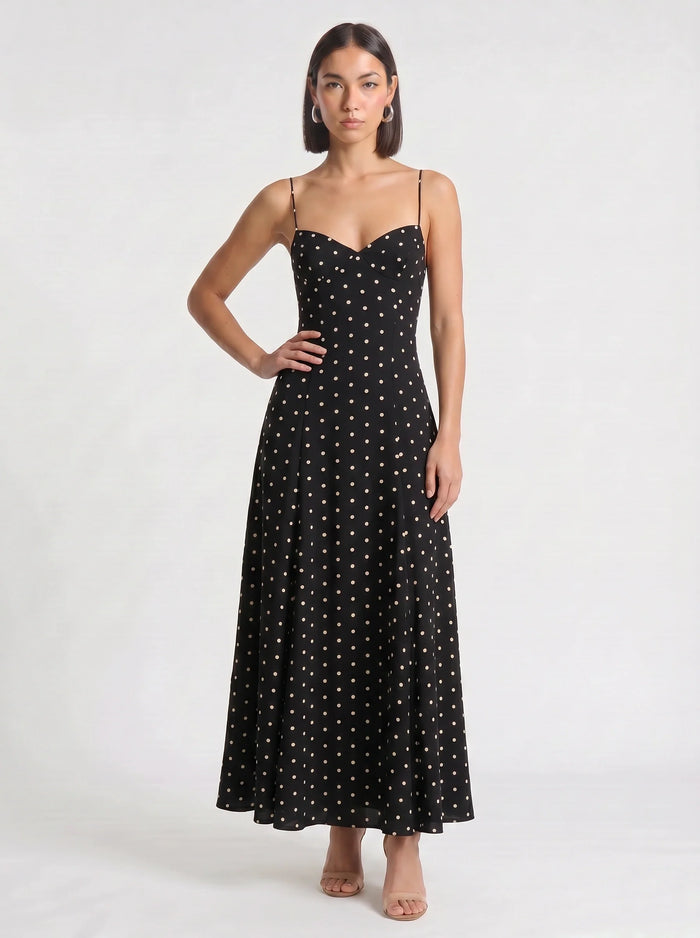 Nerina Polka Dot Maxi Dress