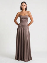 Annelise Satin Maxi Dress