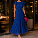 Elodie-Jane Pleated Dress - Blue