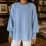 Marlene-Jade Ribbed Sweater - Blue