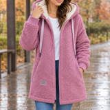 Catriona-Grace Hooded Fleece Jacket - Pink