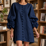 Alexia Floral Cuff Dress - Navy
