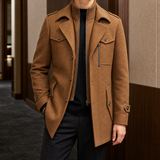 Nathan-Dean Layered Collar Jacket - Khaki