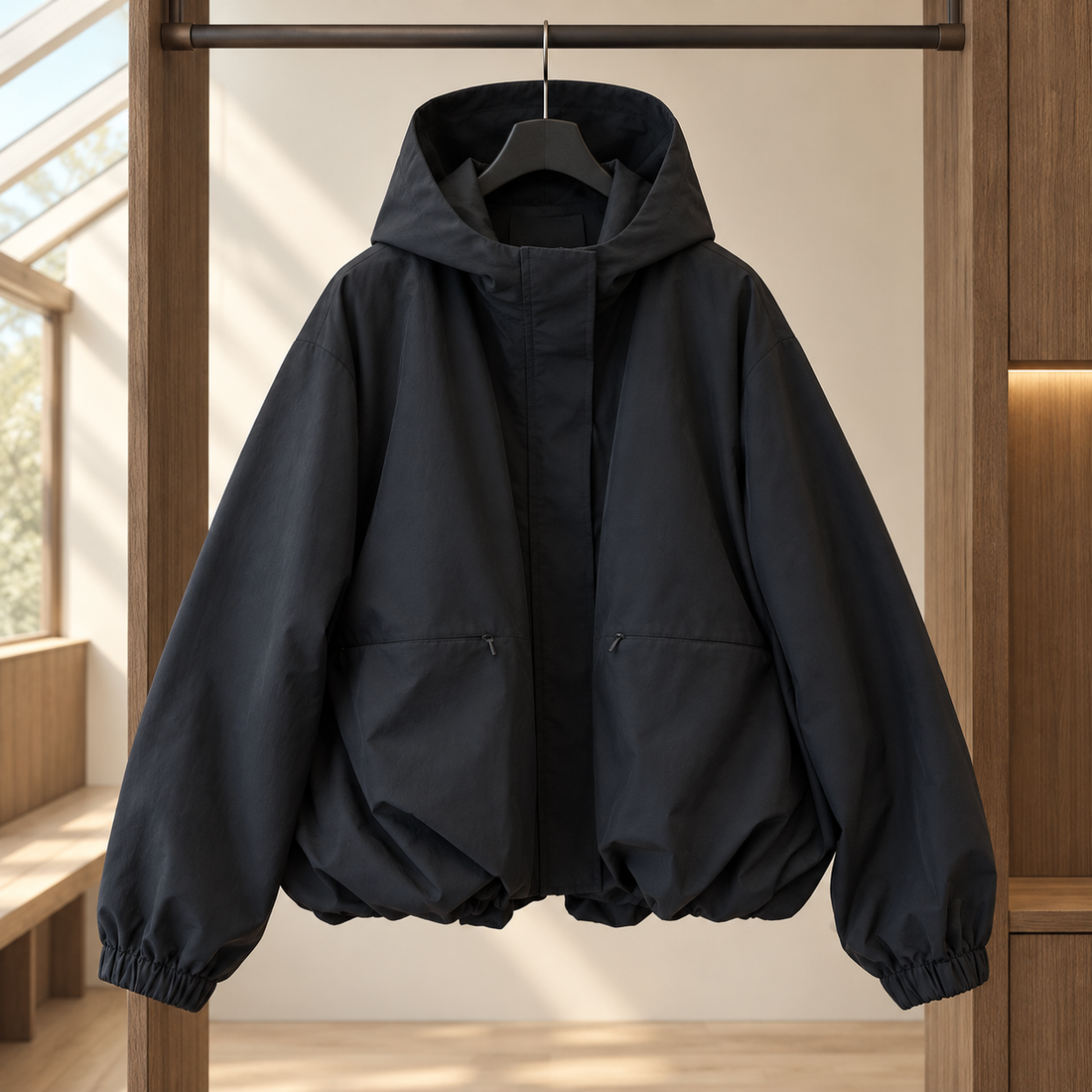 Marianne-June Balloon Hem Jacket - Black