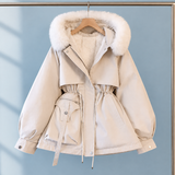 Sabina-Jade Fur Trim Parka - White