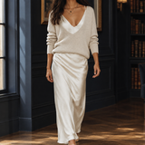 Adeline-Claire Layered Slip Dress - White