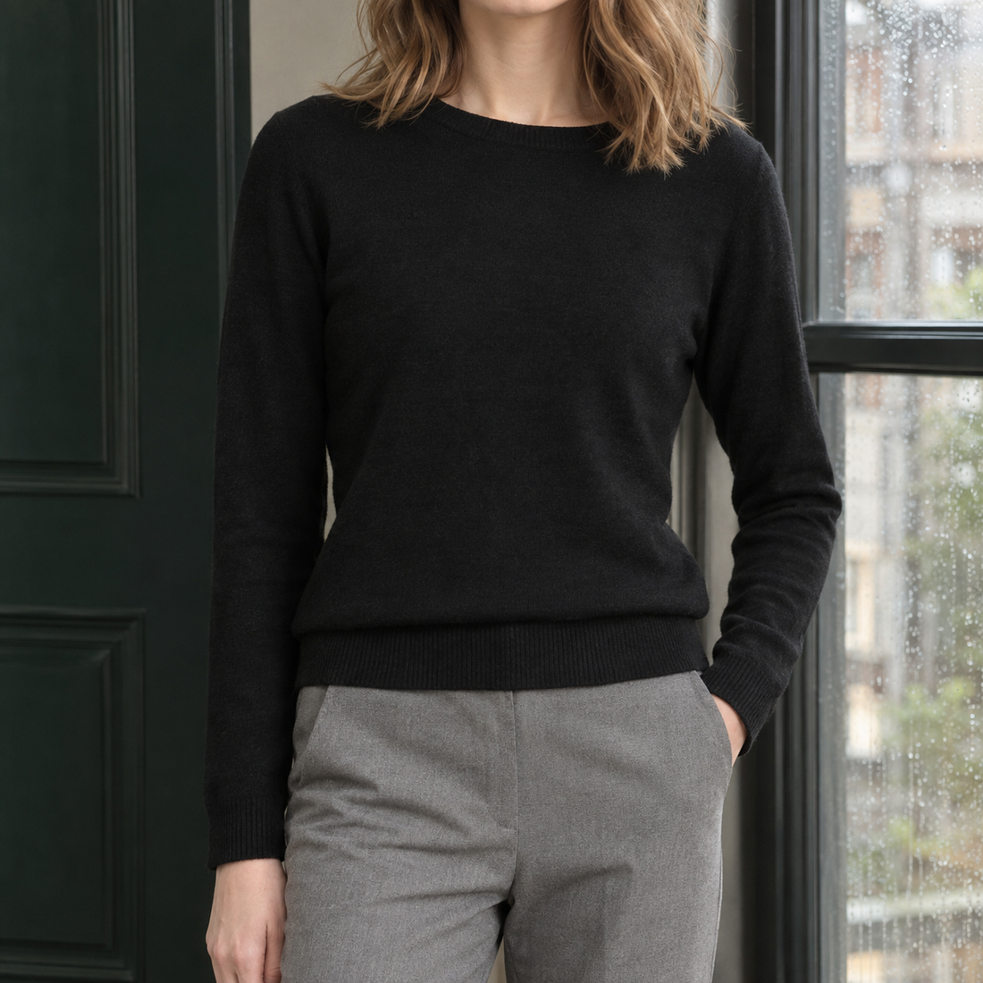 Rosemary Crew Neck Sweater - Black