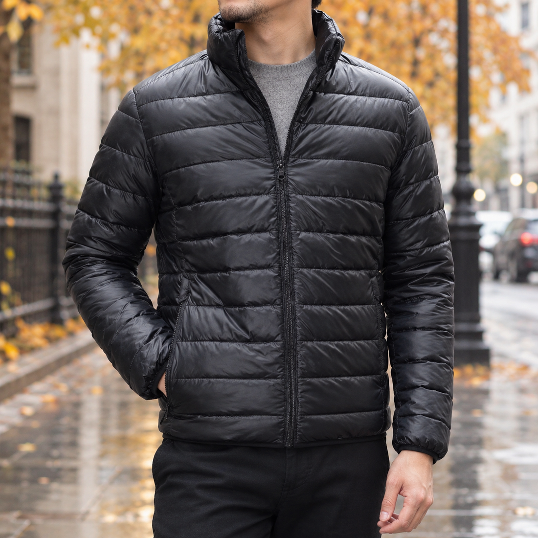 Gaspard-James Cashmere Puffer Jacket - Black
