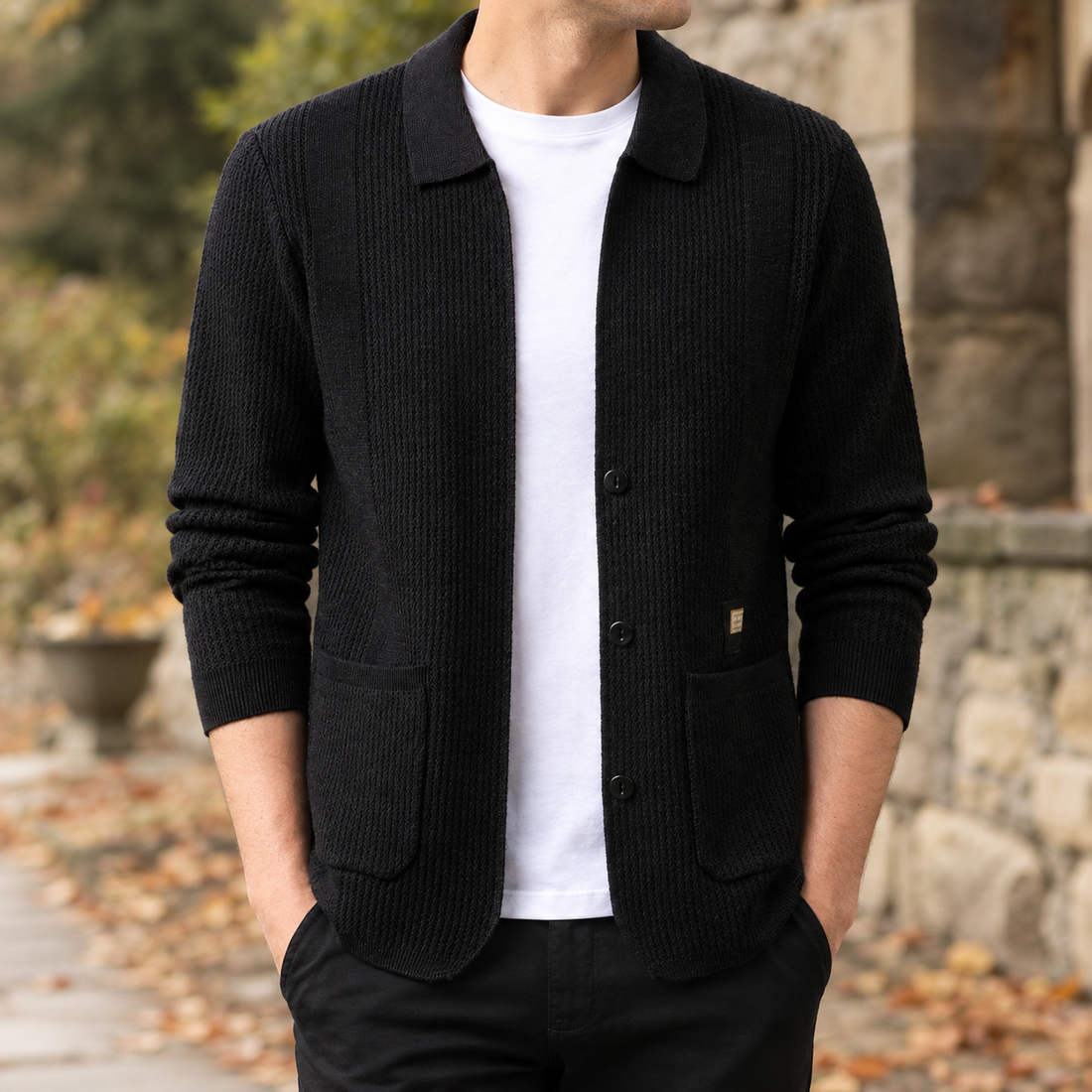 Fulbert-Flynn Collared Cardigan - Black